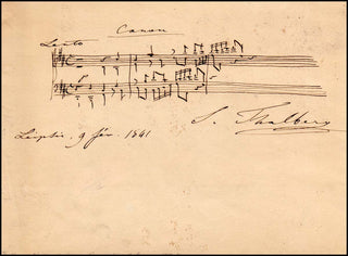 Thalberg, Sigismund. (1812-1871) Autograph Musical Quotation