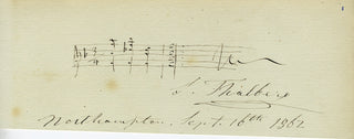 Thalberg, Sigismond. (1812-1871) Autograph Musical Quotation