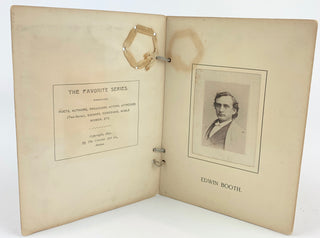 [Theatre] [Booth, Edwin. (1833-1893) & Barrett, Lawrence. (1838-1891) & Irving, Henry. (1838-1905) & Raymond, John T. (1836-1887) & Salvini, Tommaso. (1829-1915)] "Our Favorite Actors" - Book of Actors' Portraits on Silk