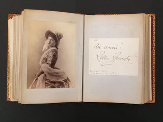 [Theatre and Opera] General Tom Thumb [Stratton, Charles Sherwood.] (1838–1883) & Langtry, Lillie. (1853–1929) & Salvini, Tommaso. (1829–1915) & Ristori, Adelaide. (1822–1906) & Irving, Henry. (1838–1905) & Terry, Ellen. (1847–1928) & Patti, Carlotta. (18