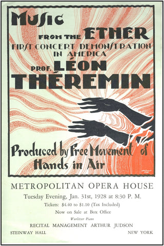 Théremin, Leon. (1896-1993) Rare 1928 "Music from the Ether" Program