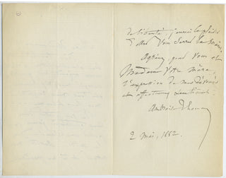 Thomas, Ambroise. (1811–1896) Group of Four Autograph Letters