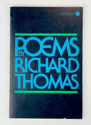 [The Waltons] Thomas, Richard. (b. 1951) "Poems by Richard Thomas" - Signed