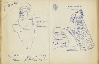 [Walton, William. (1902–1983)] [Sitwell, Osbert. (1892–1969) & Sitwell, Edith. (1887–1964)]  [Thurber, James. (1894–1961) ATTRIBUTED TO] "Façade" - Caricature Sketches and Original Flyer