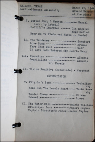 Tibbett, Lawrence. (1896–1960) Important Archive of Photographs, Letters, Diaries, Artwork from the Collection of Lawrence Tibbett