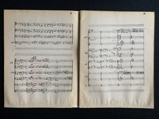 [Bartók, Béla. (1881–1945)] Serly, Tibor. (1901–1978) [Monteux, Pierre. (1875–1964)] "Homage à Béla Bartók" - Heavily Annotated and Edited Score from the Collection of Pierre Monteux