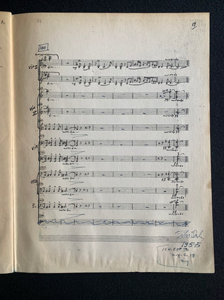 [Bartók, Béla. (1881–1945)] Serly, Tibor. (1901–1978) [Monteux, Pierre. (1875–1964)] "Homage à Béla Bartók" - Heavily Annotated and Edited Score from the Collection of Pierre Monteux