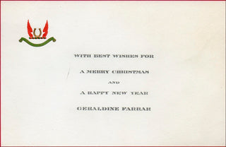 Opera [Gigli, Curci, Farrar, Telva, Farrar, Johnson, Tibbett] Collection of Christmas Cards to Lawrence Tibbett