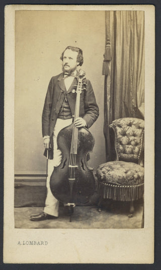 [Saint-Saëns, Camille. (1835–1921)] Tolbecque, Auguste. (1830–1919) Signed CDV Photograph