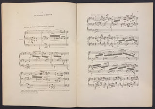 [Debussy, Claude. (1862–1918)] Dufy, Raoul. (1880–1953) & Dukas, Paul. (1865–1935) & Bartók, Béla. (1881–1945) & Ravel, Maurice. (1875–1937) & Falla, Manuel de. (1876–1946) & Stravinsky, Igor. (1882–1971) & Satie, Erik. (1866–1925) Tombeau de Claude Debus