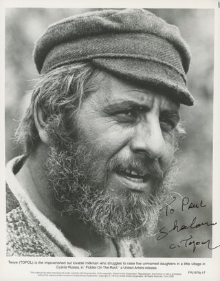 Topol, Chaim. (b. 1935) "Fiddler on the Roof" - Signed Photograph