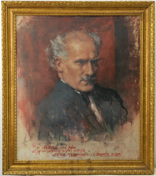 Toscanini, Arturo. (1867–1957) [Rietti, Arturo. (1863-1943)] Signed Color Portrait