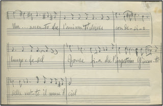 Tosti, Sir Francesco Paolo. (1846-1916) Autograph Musical  Manuscript Fragment