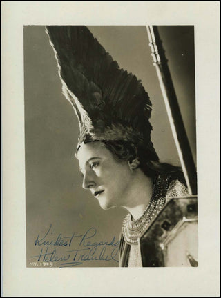 [Wagner, Richard. (1813–1883)] [WAGNERIAN SINGERS] Traubel, Helen. (1899–1972) Signed Photograph as Brunhilde