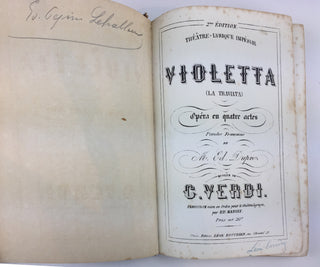 Verdi, Giuseppe. (1813-1901) [La Traviata] Violetta. Opéra en quatre actes.