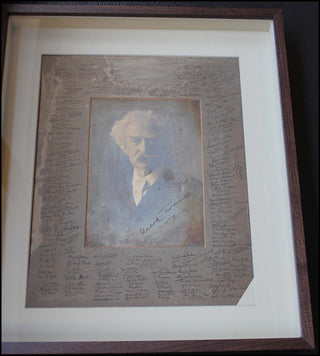 [Literature] Twain, Mark. [Samuel Langhorne Clemens] (1834 - 1910) Signed "Savage Club" Photograph