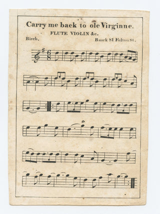 [Music Hall] Foster, Stephen. (1826–1864) Two 1840's Song Sheets