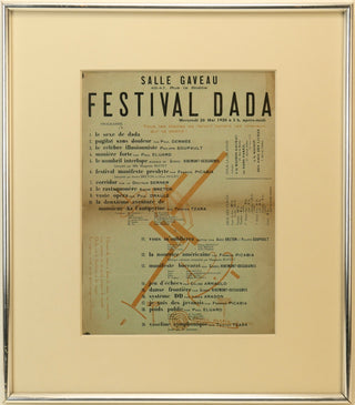 [Dada] Tzara, Tristan. (1896 - 1963) & Picabia, Francis. (1879 - 1953) Festival dada. Mercredi 26 mai 1920 à 3 h, après-midi. Programme.