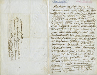 [Donizetti, Gaetano. (1797–1848)] Unger [Ungher], Caroline. (1803–1877) "After Lent, they will revive Belisario with you as Irene and me as Antonina." - Autograph letter to Sophie Mequillet