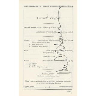 Cliburn, Van. (1934–2013) Signed Program