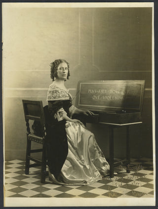 [Virginal] Van Buren, Lotta. (1877–1960) Signed Photograph with Virginal