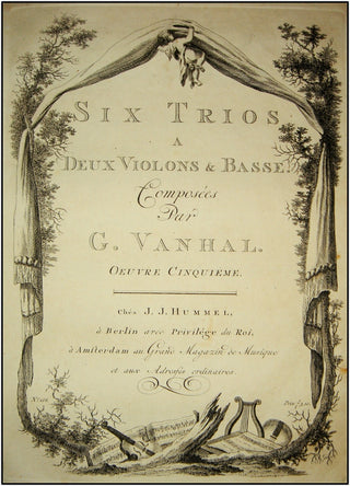 Vanhal, Johann Baptist. (1739-1813) &amp; Cramer, Wilhelm. (1746-1799) &amp; Gehot, Joseph. (1756-1795) Collection of Trios, including all parts.