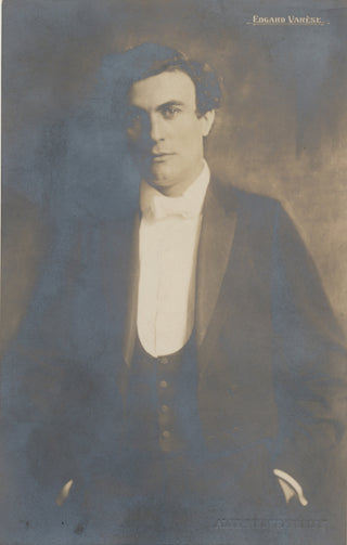 Varèse, Edgard. (1883–1965) Signed Postcard Photograph