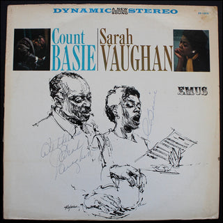 Vaughan, Sarah. (1924–1990) & Basie, Count. (1904–1984) Signed Portrait on LP Cover