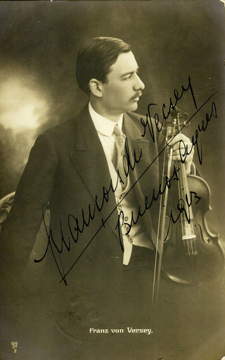 Vecsey, Franz von. (1893 -  1935) Signed Postcard Photograph