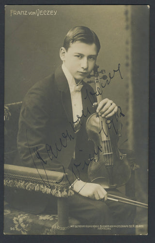 Vecsey, Franz von. (1893–1935) Signed Postcard Photograph