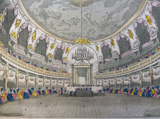 [Venice] Salle de Concert de Venise - 18th century Hand-Colored vue d'optique