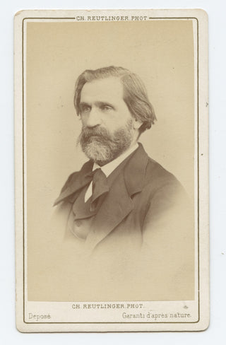 Verdi, Giuseppe. (1813–1901) Carte de Visite Photograph