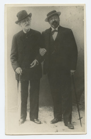 Verdi, Giuseppe. (1813–1901) & Tamagno, Francesco. (1850–1905) Original Photograph in Genova for "Otello"