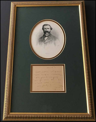 [Holiday] Verdi, Giuseppe.  (1813-1901) Autograph Letter sending New Year's Wishes!