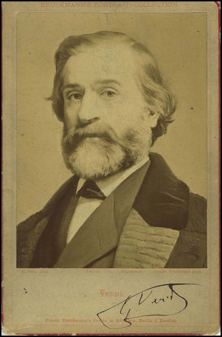 Verdi, Giuseppe. (1813–1901) Signed Portrait