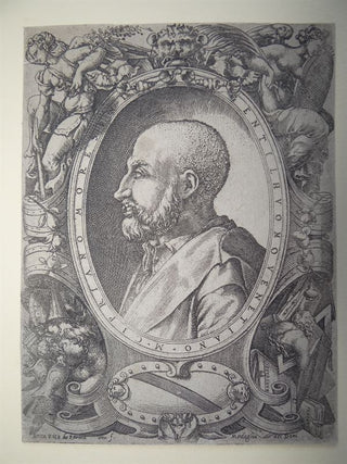 [Moresini, Cipriano. (1550–1552 fl.)] Vico, Enea. (1523–1567)  Original Portrait Engraving