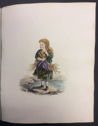 [Victorian Scrapbook] Tatham, Elizabeth. (1849-?) 1867 Commonplace Scrap Album with Drawings, Jokes, and Autographs