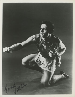 Villella, Edward.  (b. 1936) Signed Photograph in Balanchine's "Prodigal Son," 1960