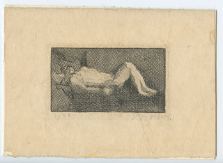 Villon, Jacques. (1875–1963) "Sleeping Nude" - Signed Etching