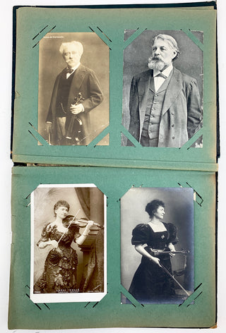 [Violinists] Edwardian Album of Postcard Photographs