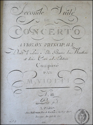 Viotti, Giovanni Battista. (1755 - 1824) 20 First Edition Violin Concerti