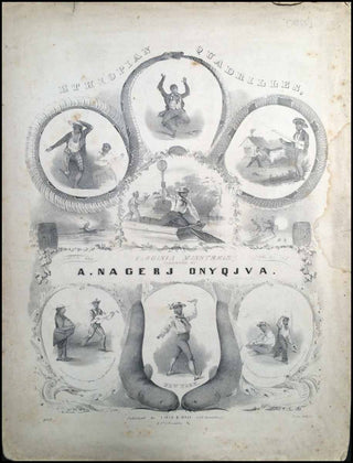 [Virginia Minstrels] A. Nagerj Onyqjva, arranger. [Andrew Baldwin] Ethiopian Quadrilles, Danced and Sung by the Virginia Minstrels. - THE NAME OF THE ARRANGER WRITTEN IN CODE