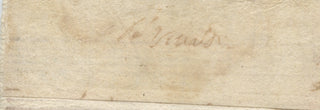 Vivaldi, Antonio. (1678–1741) Autograph Signature and Musical Manuscript Fragment ("Leon feroce che avvinto freme")