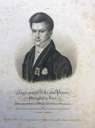 Von Praun, Sigismund Freiherr. (1811-1830) Engraved Portrait