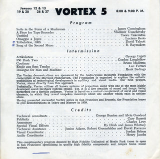 [Electronic Music] [Berio, Luciano. (1925–2003) & Ligeti, György. (1923–2006) & Ussachevsky, Vladimir. (1911–1990) & Takemitsu, Toru. (1930–1996) & Belson, Jordan. (1926–2001) & Maderna, Bruno. (1920–1973) & Ferrari, Luc. (1929–2005) & Badings, Henk. (190