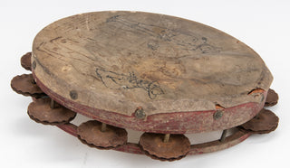 [Tambourine] [World War I] World War I Tambourine with Drawing of Soldiers