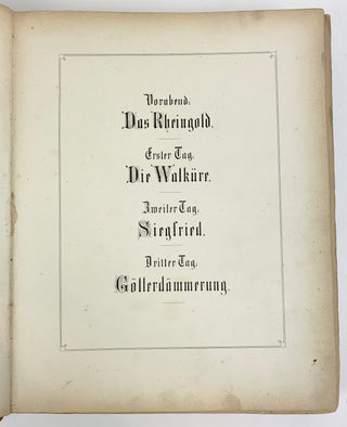 [Wagner, Richard. (1813–1883)] Popper, David. (1843–1913) Götterdämmerung...Vollständiger Klavierauszug - FIRST EDITION, INSCRIBED BY DAVID POPPER AT THE 3RD VIENNA WAGNER CONCERT OF 1875