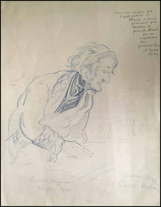 [Wagner, Richard. (1813–1883)] Bac, Ferdinand. (1859–1952) "Richard Wagner. Venise 1880" - Original Drawing