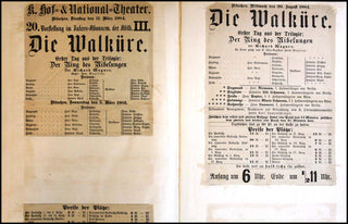 Wagner, Richard. (1813–1883) Der Ring des Nibelungen - Mary Burrell's extra-illustrated Copies with Original Early Performance Programs and Clippings