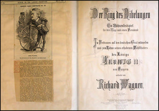 Wagner, Richard. (1813–1883) Der Ring des Nibelungen - Mary Burrell's extra-illustrated Copies with Original Early Performance Programs and Clippings